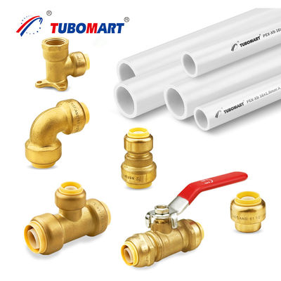 Bez ołowiu miedziane łączniki PN10 / PN16 1/2 Pex Push Fit