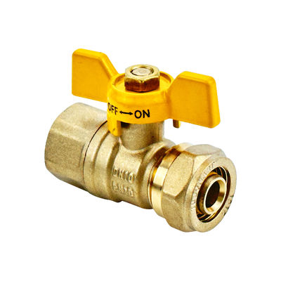 OEM Butterfly Handle 1/2 3/4 Brass Fitting Series Ball Filter Valve Water 1/2