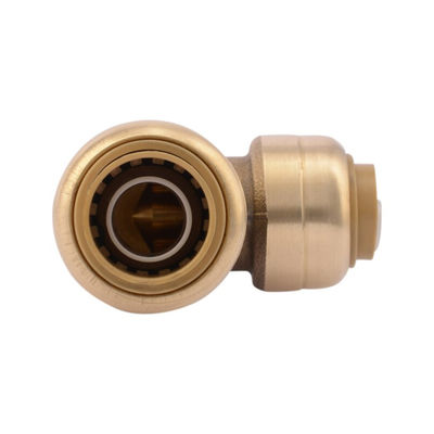 Tubomart SharkBite 1/2-calowe Push-to-Connect x 3/8-calowe Push-to-Connect 90° Reducing Elbow Brass Fittings