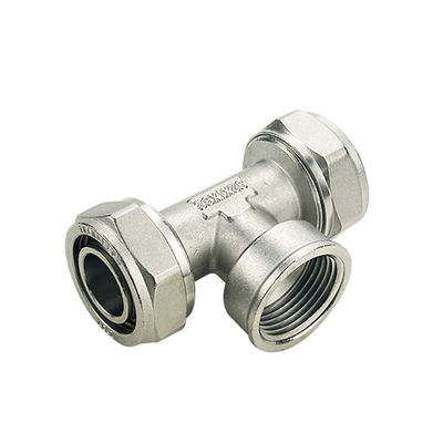 Certyfikowane ISO17484-1 Pex Tee Forged Crimp Fittings Brass HPb 58-3A do instalacji hydraulicznych
