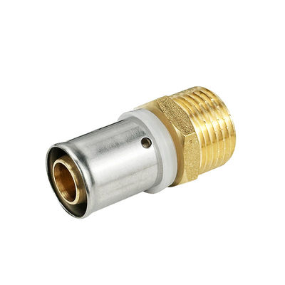Tubomart Bezpłatna próbka ISO Pex Brass Pressfitting Kuplowanie Pex Fittings Brass Plumbing Crimp Fitting Brass Press Fittings