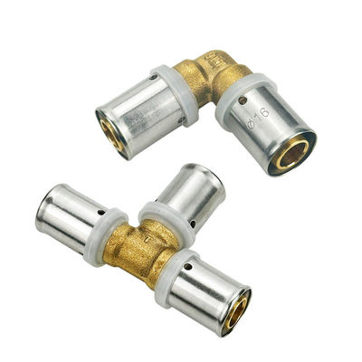 Bezpłatny próbka mosiądz Crimp Pex Fitting 3/4 cali PEX łącznik hydrauliczny Łokieć Tee Union Adapter PEX Rury Fittings dla gazu