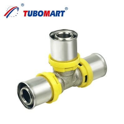 Certyfikowany CE miedziany CW617N NPT lub BSP Zapewnienie gazowe UA/TH Style PEX Pipe Fitting Elbow Tee Coupling Brass Press Fitting