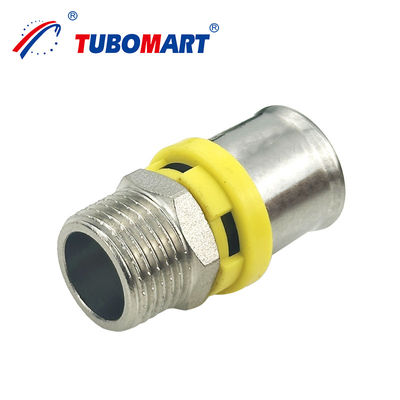 Tubomart Brass HPb 58-3A lub DZR Brass CW 602N Pex Al Pex Pipe Press Fitting Wielokrotne i przyjazne dla środowiska