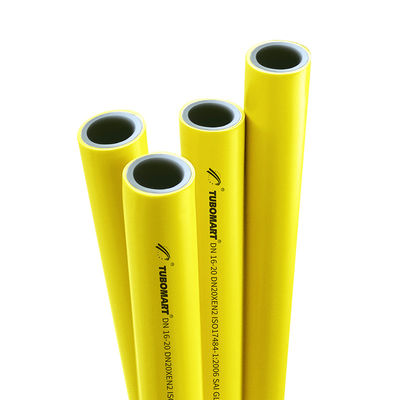 OEM TUBOMART PEX-AL-PEX Żółta Rura Wysokiej Bezpieczeństwa Wielowarstwowa Rura Aluminiowa Do Układu Gazowego