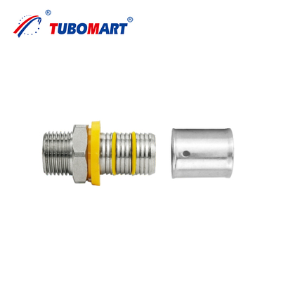 Tubomart Customized Support OEM Brass PEX AL PEX Fittings System gazowniczy Żółty 16-32MM Socket Tee Łokieć
