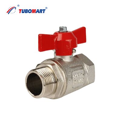 TUBOMART OEM ręczny miedziany zawór kulkowy do PEX-AL-PEX 16-32mm 1/2'-1'' Woda i gaz